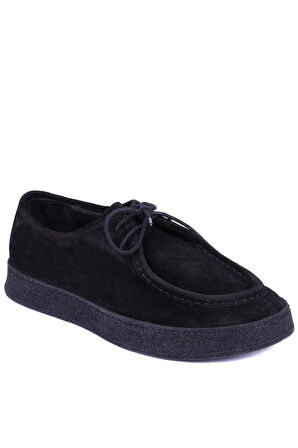 Shoetyle - Siyah Süet Bağcıklı Erkek Günlük Ayakkabı 610-1004