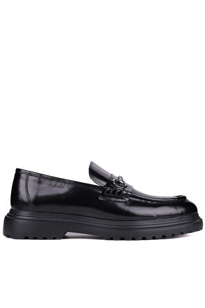 Shoetyle - Siyah Açma Deri Erkek Günlük Ayakkabı 610-1014
