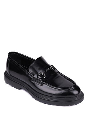 Shoetyle - Siyah Açma Deri Erkek Günlük Ayakkabı 610-1014