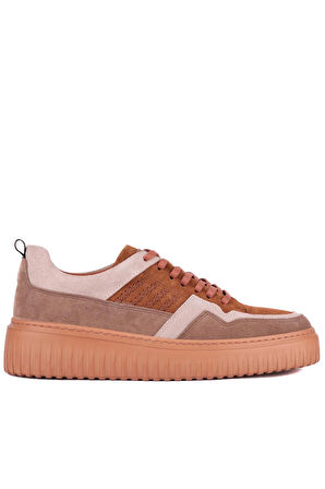 Shoetyle - Taba Hakiki Süet Bağcıklı Erkek Sneaker 115-K502
