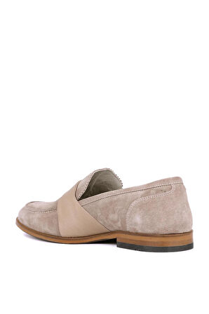 Shoetyle - Bej Hakiki Süet Deri Erkek Klasik Ayakkabı 115-K580
