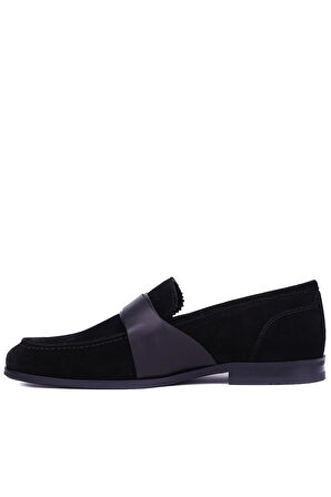 Shoetyle - Siyah Hakiki Süet Deri Erkek Klasik Ayakkabı 115-K580