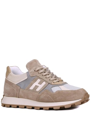 Shoetyle - Bej Hakiki Süet Deri Bağcıklı Erkek Sneaker 115-K586