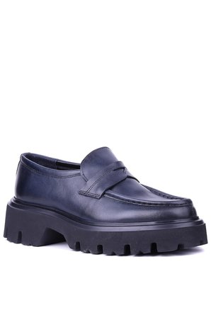 Shoetyle - Lacivert Hakiki Deri Erkek Loafer 115-K622