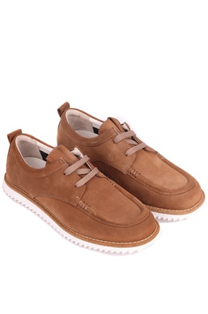 Shoetyle - Taba Renk Hakiki Süet Erkek Loafer - 666-5906