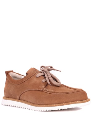 Shoetyle - Taba Renk Hakiki Süet Erkek Loafer - 666-5906