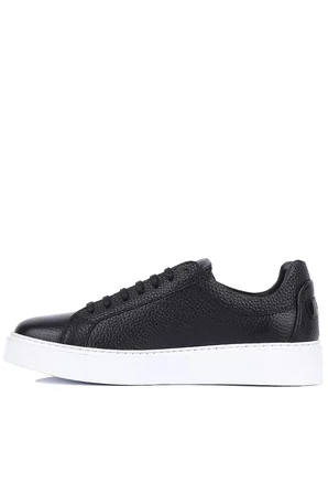 Shoetyle - Siyah Deri Bağcıklı Erkek Sneaker 250-1400
