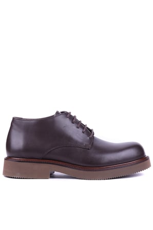 Shoetyle - Hakiki Deri Kahverengi Kısa Erkek Bot - 666-58-04