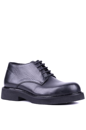 Shoetyle - Hakiki Deri Siyah Renk Kısa Erkek Bot - 666-58-04