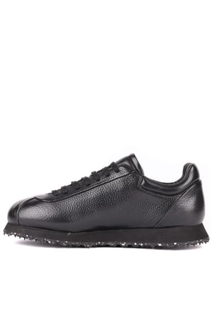 Shoetyle - Hakiki Deri Siyah Renk Günlük Erkek Sneaker - 666-10-110