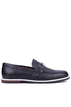 Shoetyle - Hakiki Deri Siyah Renk Erkek Loafer - 900-5219