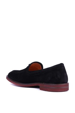Shoetyle - Hakiki Süet Deri Siyah Renk Erkek Loafer - 900-4792