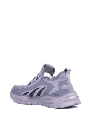 Guja - Hakiki Deri - Tekstil Gri Renk Erkek Sneaker - 900-519