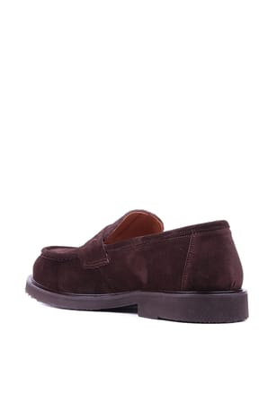 Shoetyle - Hakiki Süet Deri Kahverengi Erkek Loafer - 250-1975