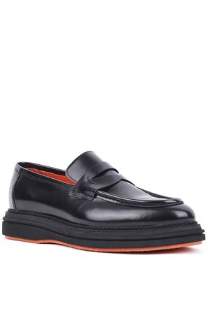 Shoetyle - Siyah Hakiki Açma Deri Bağcıksız Erkek Günlük Ayakkabı 250-2575