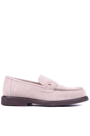 Shoetyle - Hakiki Süet Deri Bej Rengi Erkek Loafer - 250-1975 