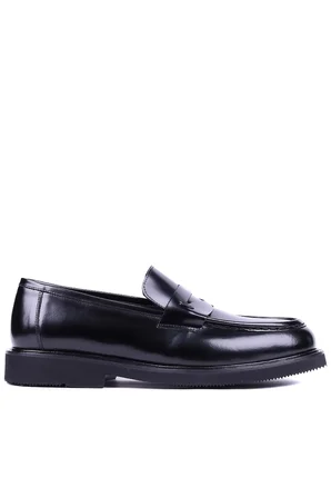 Shoetyle - Hakiki Siyah Açma Deri Erkek Loafer - 250-1975