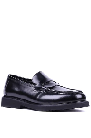 Shoetyle - Hakiki Siyah Açma Deri Erkek Loafer - 250-1975