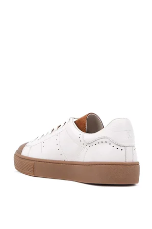 Shoetyle - Hakiki Deri Bej Rengi Erkek Sneaker - 666-03-80 