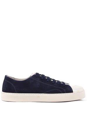 Shoetyle - Hakiki Süet Deri Lacivert Renk Erkek Sneaker - 666-01-03 