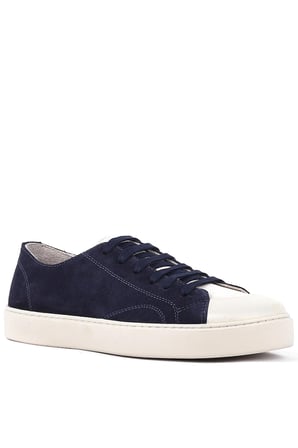 Shoetyle - Hakiki Süet Deri Lacivert Renk Erkek Sneaker - 666-01-03 