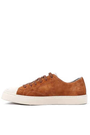 Shoetyle - Hakiki Süet Deri Taba Rengi Erkek Sneaker - 666-01-03 