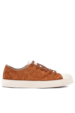 Shoetyle - Hakiki Süet Deri Taba Rengi Erkek Sneaker - 666-01-03 