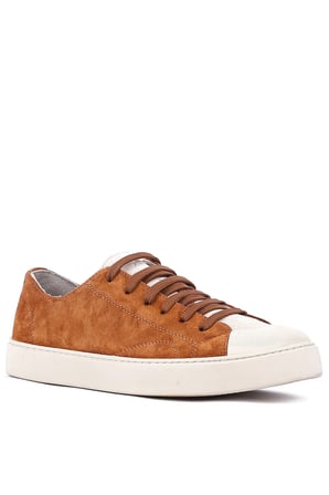 Shoetyle - Hakiki Süet Deri Taba Rengi Erkek Sneaker - 666-01-03 