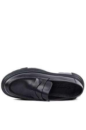 Shoetyle - Hakiki Deri Siyah Renk Günlük Erkek Ayakkabı - 250-132470