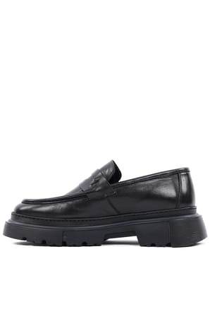Shoetyle - Hakiki Deri Siyah Renk Günlük Erkek Ayakkabı - 250-132470