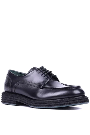 Shoetyle - Hakiki Deri Siyah Renk Günlük Erkek Ayakkabı - 250-760-01 