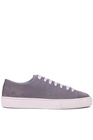 Shoetyle - Hakiki Nubuk Deri Gri Renk Erkek Sneaker - 666-0381 