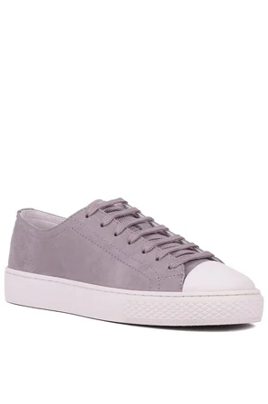 Shoetyle - Hakiki Nubuk Deri Vizon Rengi Erkek Sneaker - 666-0381