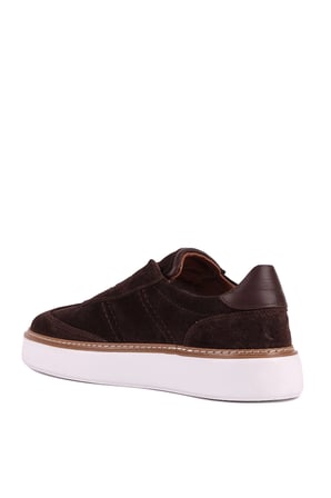 Shoetyle - Hakiki Süet Deri Kahverengi Erkek Günlük Ayakkabı - 250-3002