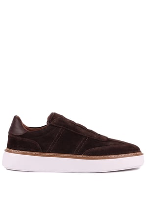 Shoetyle - Hakiki Süet Deri Kahverengi Erkek Günlük Ayakkabı - 250-3002