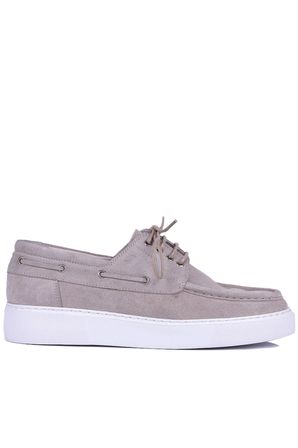 Shoetyle - Hakiki Süet Deri Bej Rengi Günlük Erkek Ayakkabı - 115-K512-1065