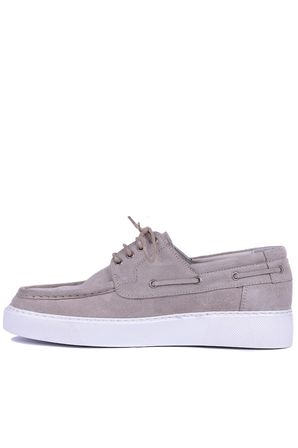 Shoetyle - Hakiki Süet Deri Bej Rengi Günlük Erkek Ayakkabı - 115-K512-1065