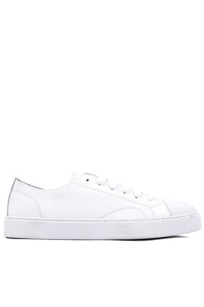 Shoetyle - Hakiki Deri Beyaz Renk Günlük Erkek Sneaker - 666-25