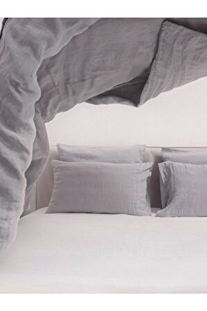 Açık Gri Nevresim Takımı Çift Kişilik 240x260 cm