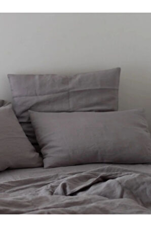 Açık Gri Yastık Kılıfı 2'li Set 50x70 cm