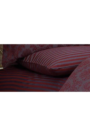 Monaco Bambu Jakar Kumaş Bordo Çift Kişilik Nevresim Takımı Battal Boy 6 Prç. 905 