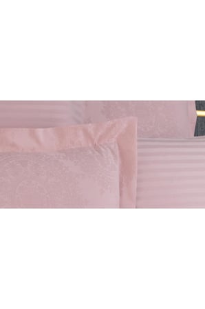 Tiara Bambu Jakar Kumaş Pudra Çift Kişilik Nevresim Takımı Battal Boy 6 Parça 898 