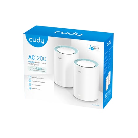 CUDY M1300 (2-Pack) AC1200 Gigabit Mesh Wi-Fi Sistemi