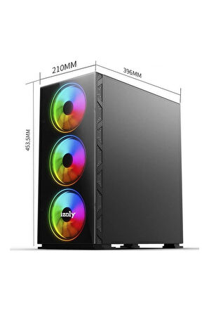 Mintra Chaotic I3-10100f 8GB 256GB M.2 Nvme Rtx 3060 12GB Oyuncu Masaüstü Bilgisayarı