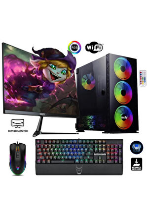 Mintra Huge X I3-10100f 8GB 512GB M.2 Nvme Rtx 3060 12GB 24" Oyuncu Masaüstü Bilgisayarı