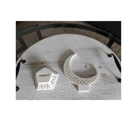 Ramazan Hilal Dekoratif Obje 3d Baskı Masaüstü Ramazan Süsü