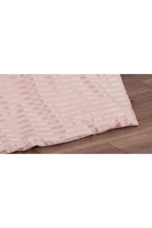 Bella Bambu Kumaş Pudra Çift Kişilik Nevresim Takımı Battal Boy 260X260 Cm 6 Parça 1184