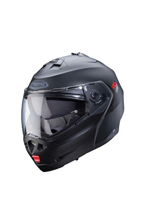 DUKE X MAT BLACK ÇENE AÇILIR MOTOSİKLET KASKI S