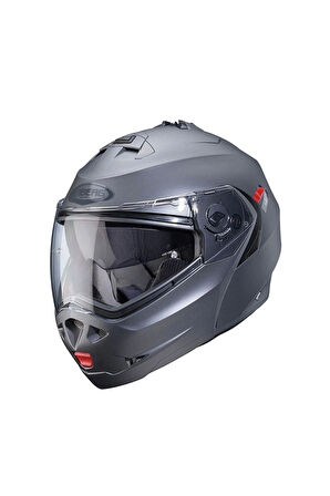 Duke X Çeneden Açılır Kask Pinlock (GUN METAL) (S)