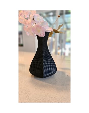 3d Refined Modern Dekoratif Vazo Siyah